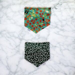 DOG Bandana - Rice Crackers & Squigglys (Reversible) - Size L Large